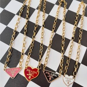 Upcycled Prada Pendent Chain Necklace